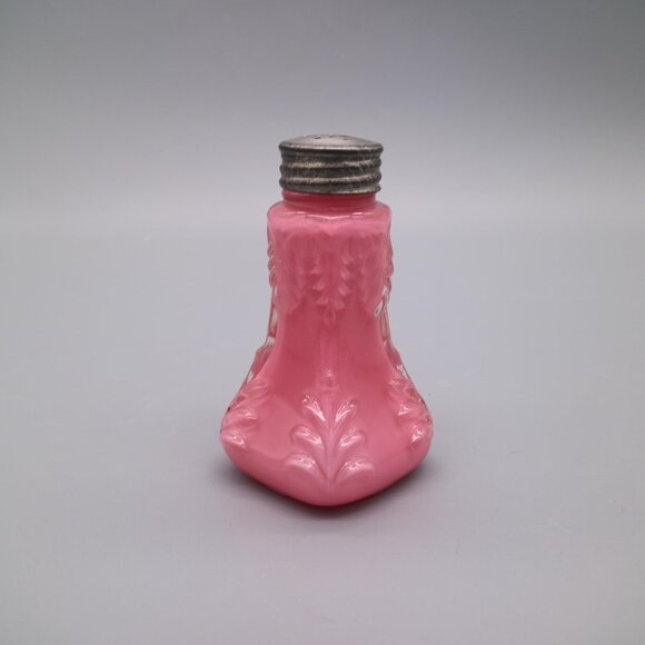 Antique Consolidated Glass Style Pink Cased Daisy Salt Pepper Shaker - Picture 2 of 5